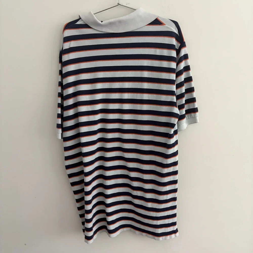 Polo Ralph Lauren Mens XLT Tall Striped Polo Shirt Blue Orange White